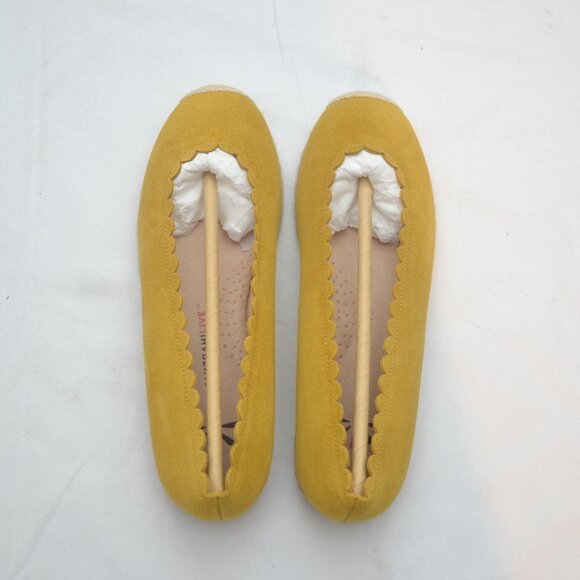 Isaac Mizrahi Espadrille Flats - Mustard size 6 - Picture 4 of 8